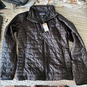 New With Tags Womens Patagonia Jacket Black Size Large.